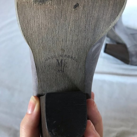 MIA Limited Edition Gray Slouchy Heeled Ankle Relaxed Festival Boot - Picture 6 of 9